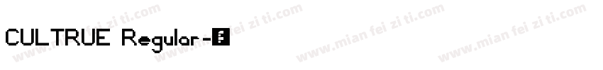 CULTRUE Regular字体转换